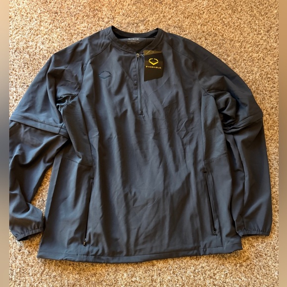 NWT Evo Shield Hoodie lightweight Jacket Mens Size M Grey zip off sleeves - Picture 1 of 4